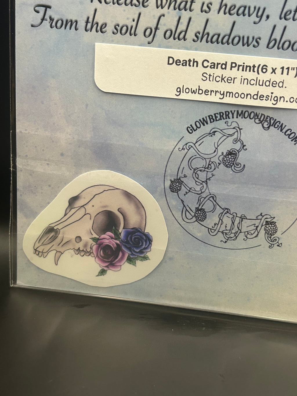 Death Tarot Card Art Print (6 x 11") + Sticker